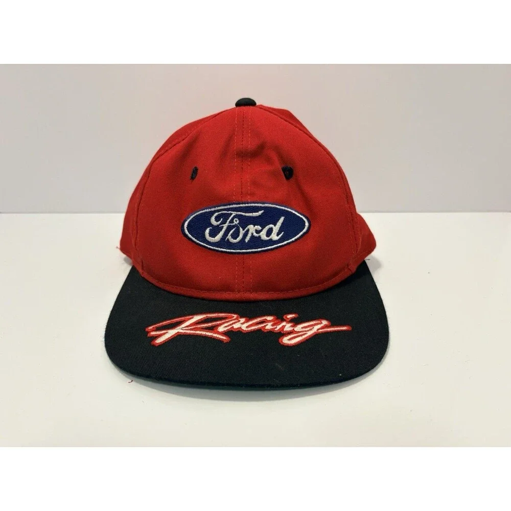 VTG Ford Racing Snapback Ball Cap Hat Nascar Made In The USA